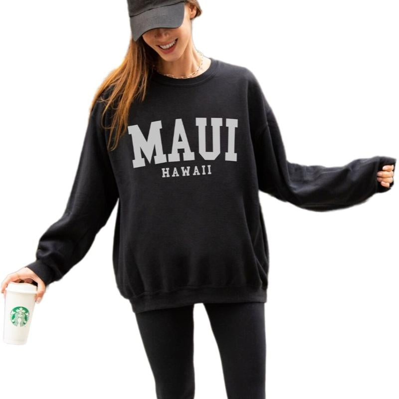 Maui Hawaii Sweatshirt, Trendy Preppy Sweatshirt, Aesthetic College Crewneck