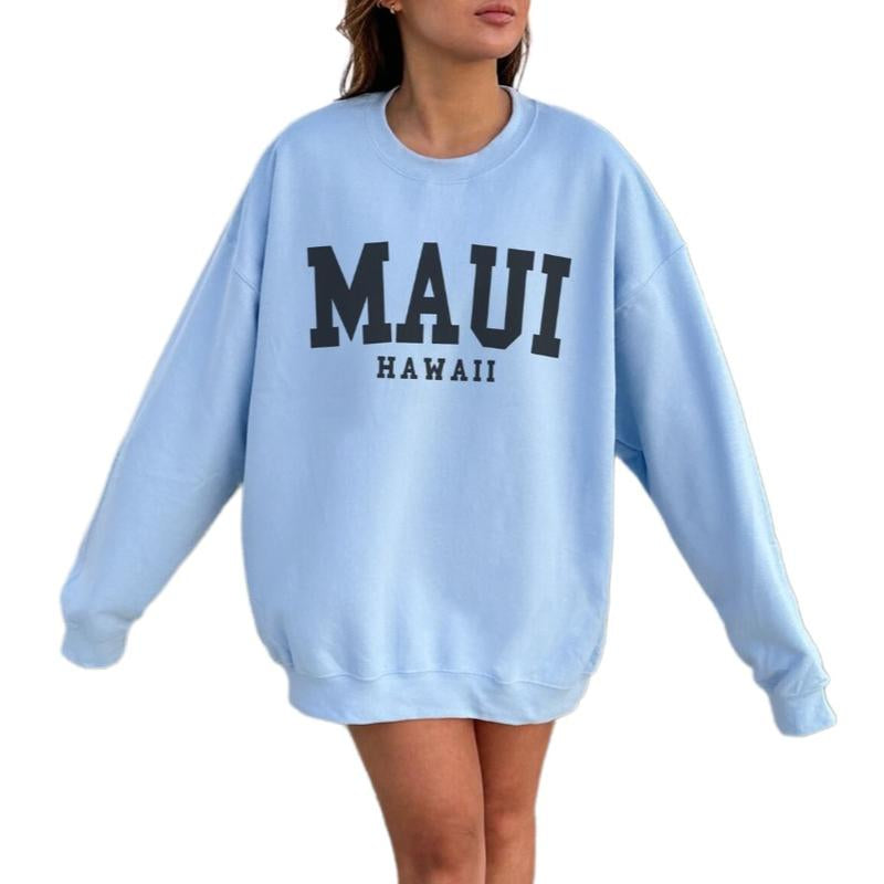 Maui Hawaii Sweatshirt, Trendy Preppy Sweatshirt, Aesthetic College Crewneck