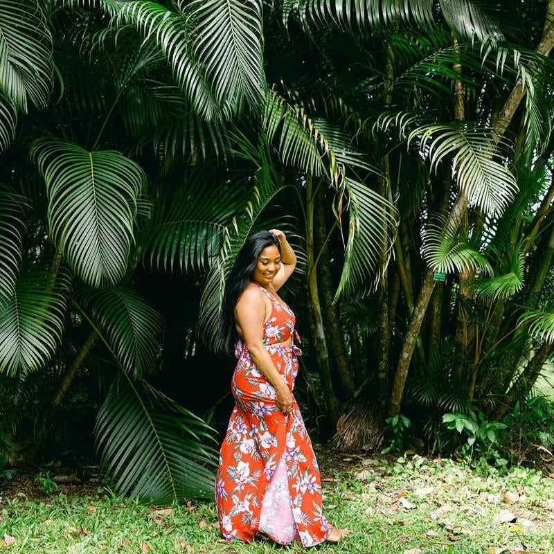 New Orchid Wrap Pants and Top Set, Made in Hawaii