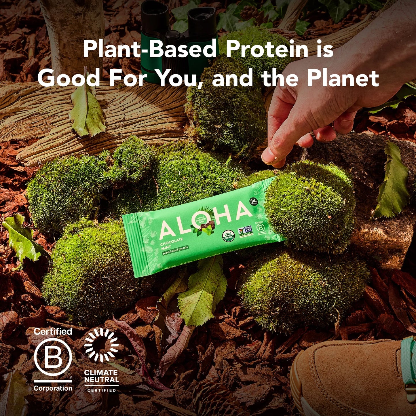 Plant Based Protein Bars, Coconut Chocolate Almond, 14G Protein (Pack of 12)