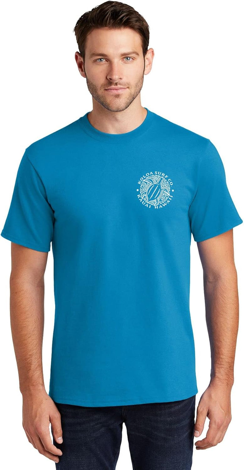 Koloa Surf Hawaiian Honu Turtle Logo Cotton T-Shirts in Regular, Big and Tall