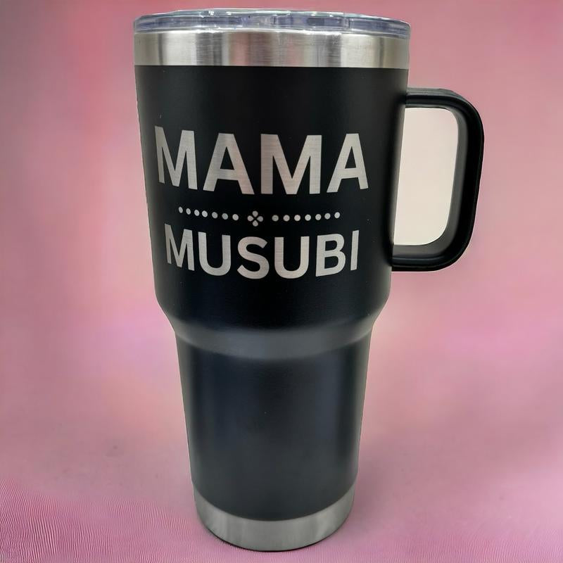 Mama Musubi Tumbler Hawaiian Stainless Steel Mug - Tumbler Drinkware Portable Wit Sealed Lid