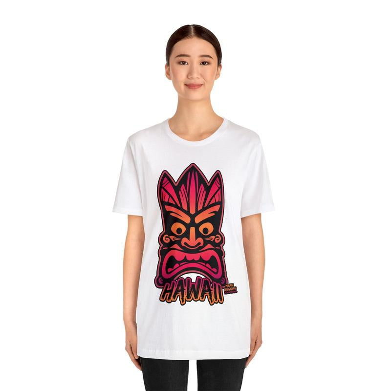 Crazed Tiki Totem - Hawaii - Unisex Jersey Short Sleeve Tee - Bella Canvas 3001