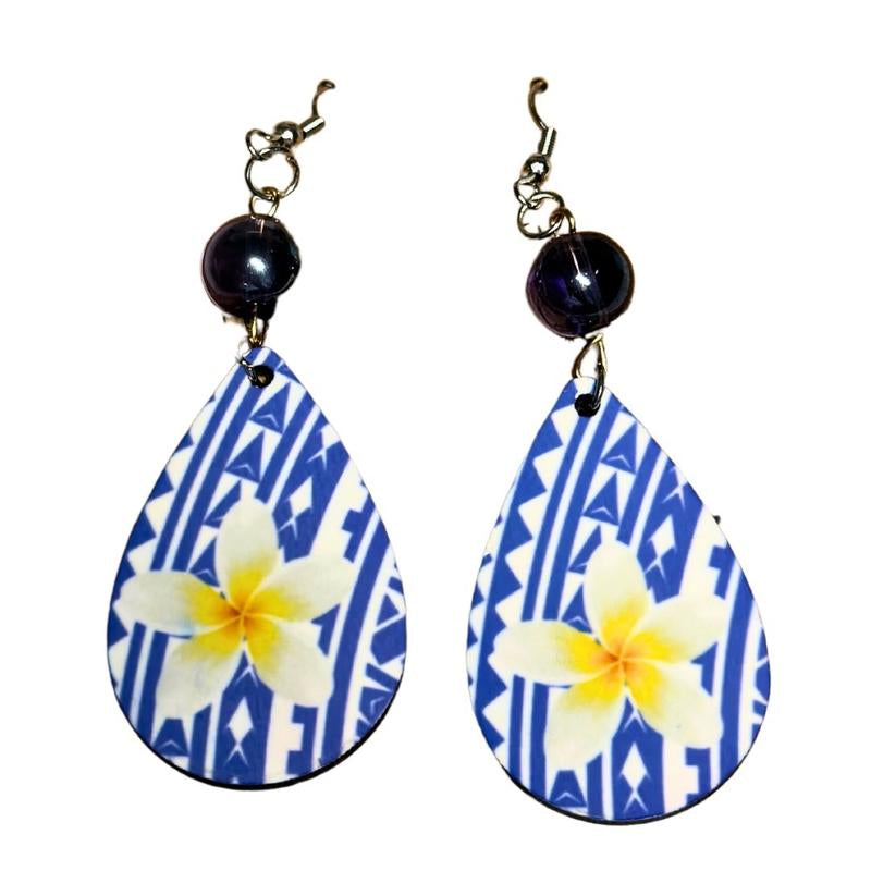 Tribal Plumeria Earrings