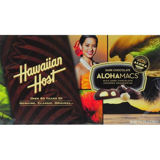 Hawaiian Host Alohamacs Dark Chocolate Macadamia Nuts, 6 Oz., 12 Count