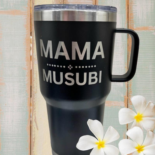 Mama Musubi Tumbler Hawaiian Stainless Steel Mug - Tumbler Drinkware Portable Wit Sealed Lid