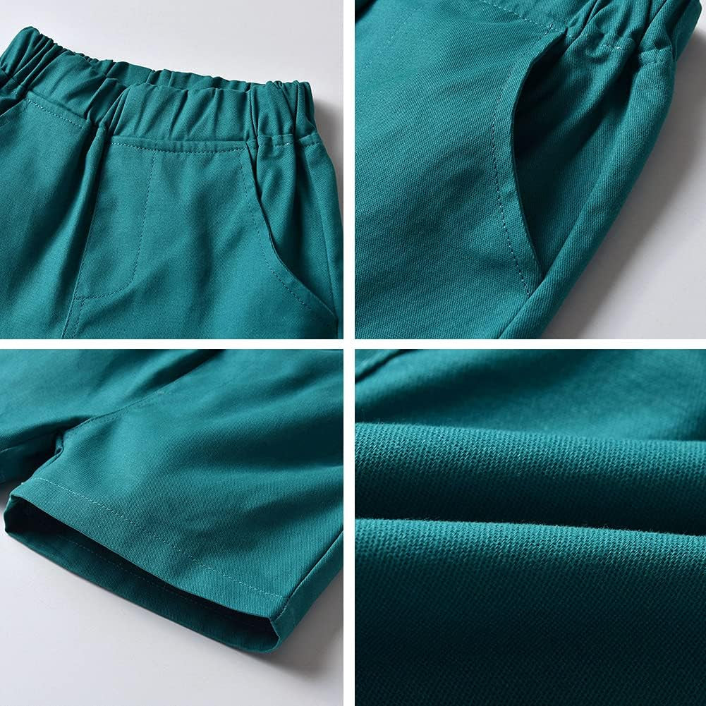 Toddler Baby Boy Shorts Sets Hawaiian Outfit,Infant Kid Leave Floral Short Sleeve Shirt Top+Shorts Suits