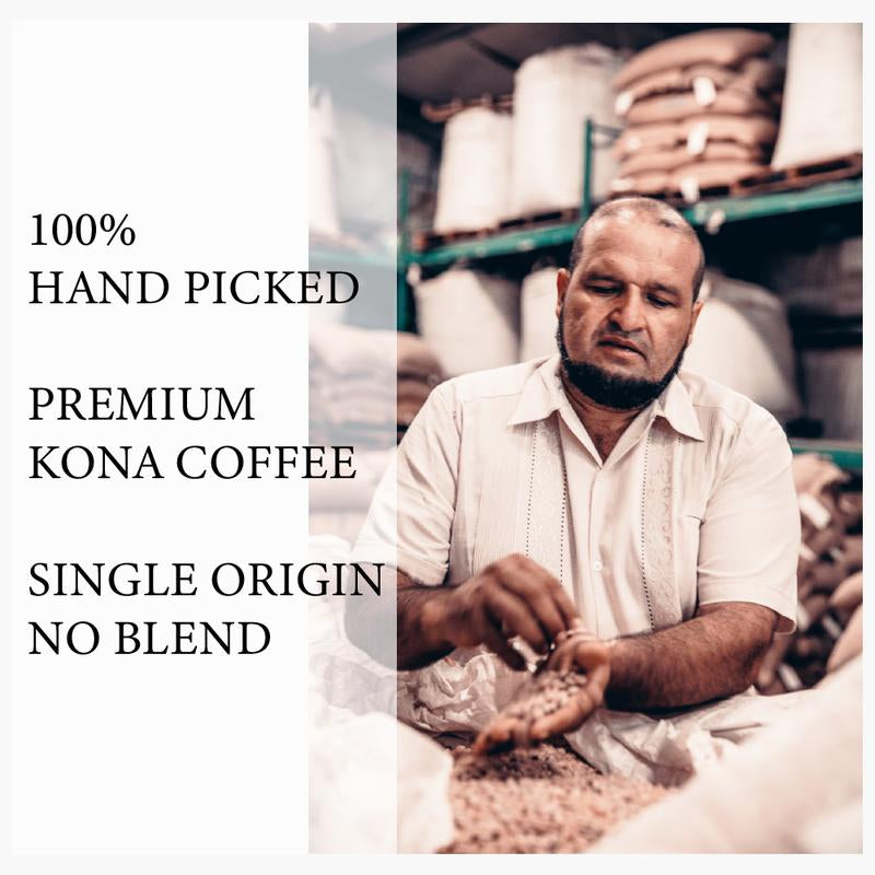 Volcano King Coffee 100% Hand Picked Kona Coffee from Hawaii Convenient Single Serve Pour over Drip Coffee Pack Sustainably Grown and Roasted in Our Kona Farms 6 Servings per Box Beverage