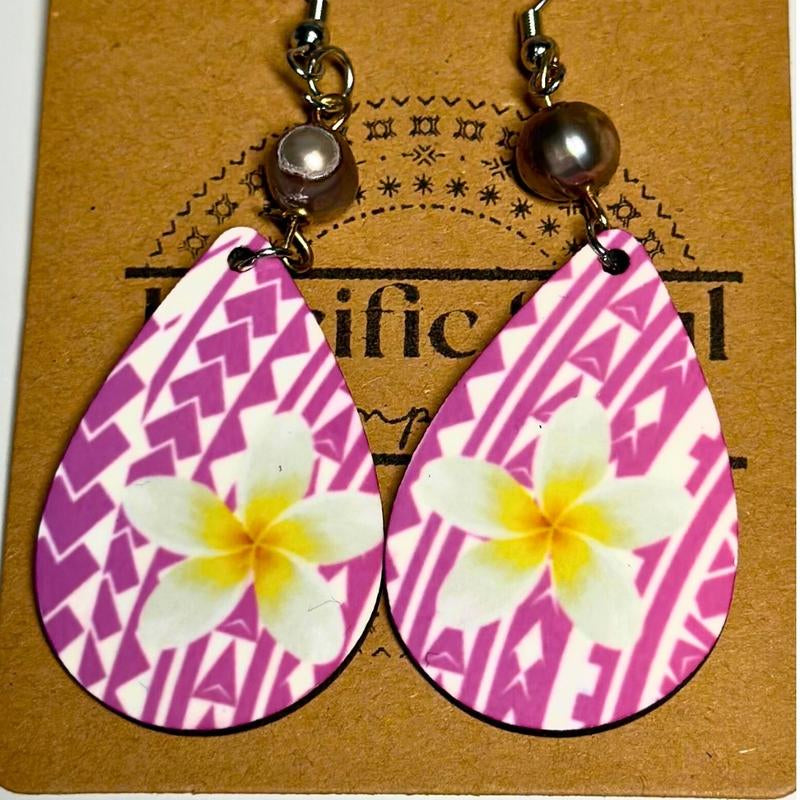 Tribal Plumeria Earrings