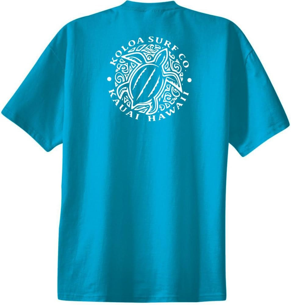 Koloa Surf Hawaiian Honu Turtle Logo Cotton T-Shirts in Regular, Big and Tall
