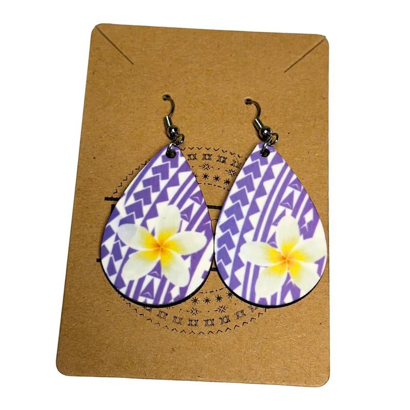 Tribal Plumeria Earrings